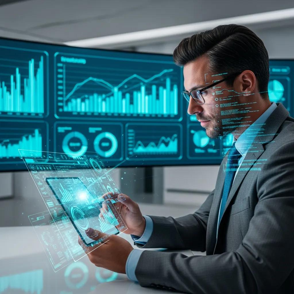 Business professional analyzing data to illustrate benefits of process automation